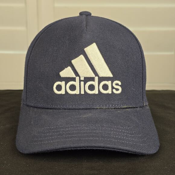 Adidas Pre-owned Hook And Loop Back Navy Cap - Picture 1 of 6